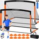 thumbnail image 1 of Juego de porterías de fútbol VAVOSPORT Kids de 6 x 4 pies con balón de fútbol y escalera, 1 of 7