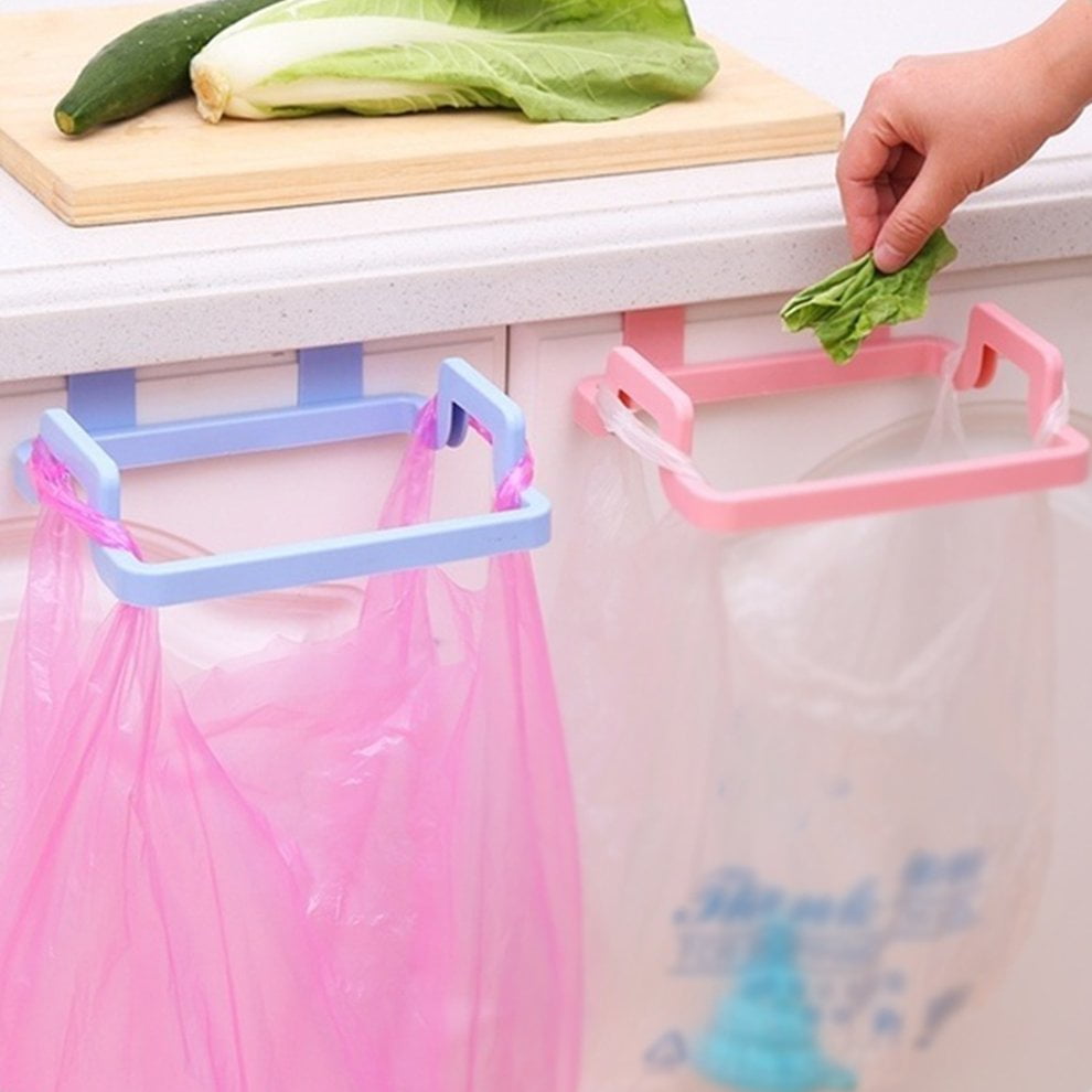 Home & Garden Plastic Kitchen Garbage Bin Bag Storage Hanger Hanging Bracket Door Trash Holder