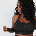 thumbnail image 2 of Extreme High Support Sports Bra Workout Tops Strong Support Sports Bra Locking Zipper Design Elastic Full Coverage Bra, 2 of 4