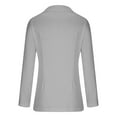 thumbnail image 6 of Lovskoo 2024 Womens Casual Blazers Open Front Crop Blazer Jacket Business Attire Solid Long Sleeve Suit Lapel Collar Slim Cardigan Coat Gray, 6 of 8
