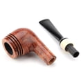 thumbnail image 3 of Pipa para Fumar, Exquisita Pipa de Tabaco Recta Tubería de Tabaco de Madera Bruyere de 3 Anillos Hec pa de cigarros el Regalo Perfecto pipas para fumar Spptty coleccionables, 3 of 6