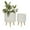 White Indoor Outdoor Solid Round S/2 16", 13"H, variant on DecMode Ceramic Contemporary Planter Set of 2 16", 13"H, Matte White Finish with Natural Toned Wooden Legs