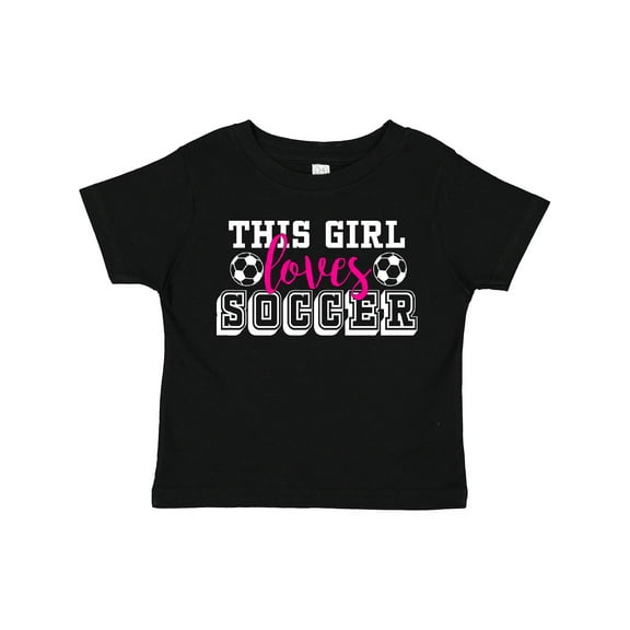 Inktastic This Girl Loves Soccer Girls Toddler T-Shirt
