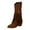 Brown, variant on Rotm Wide Calf Boots for Women Womens Knee High Boots Pointed Toe Suede Boots Chunky Heel Slouchy Shoes Tall Fall 2025 Side Zipper Beige,Size 9