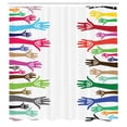 thumbnail image 3 of Ambesonne Colorful Shower Curtain, Charity United Hands, 69"Wx75"L, Multicolor, 3 of 5