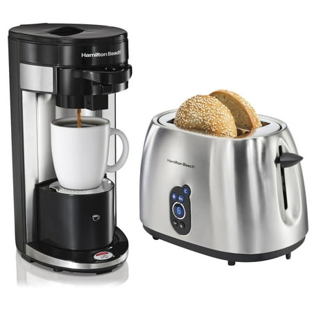 Hamilton Beach FlexBrew Ground & K-Cup Coffee Maker + 2-Slice Digital Toaster - Walmart.com