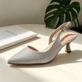 thumbnail image 4 of BOCCA Women’s Kitten Heel Pumps, Pointed Toe Glitter Dress Shoes for Work, Party & Evening Wear, 4 of 7