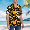thumbnail image 2 of Lsque Farm Goose pattern Hawaiian Shirt for Men, Unisex Summer Beach Casual Short Sleeve Button Down Shirts-Small, 2 of 9