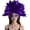 Purple, variant on Women Feather Headpiece Carnival Caribbean Headdress Showgirl Cosplay Accessories