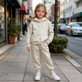 thumbnail image 3 of FAIWAD Boys Girls 2 Piece Outfits Hooded Sweatshirts Jogger Pants Athletic Sweatsuit Sets with Pockets, 3 of 9