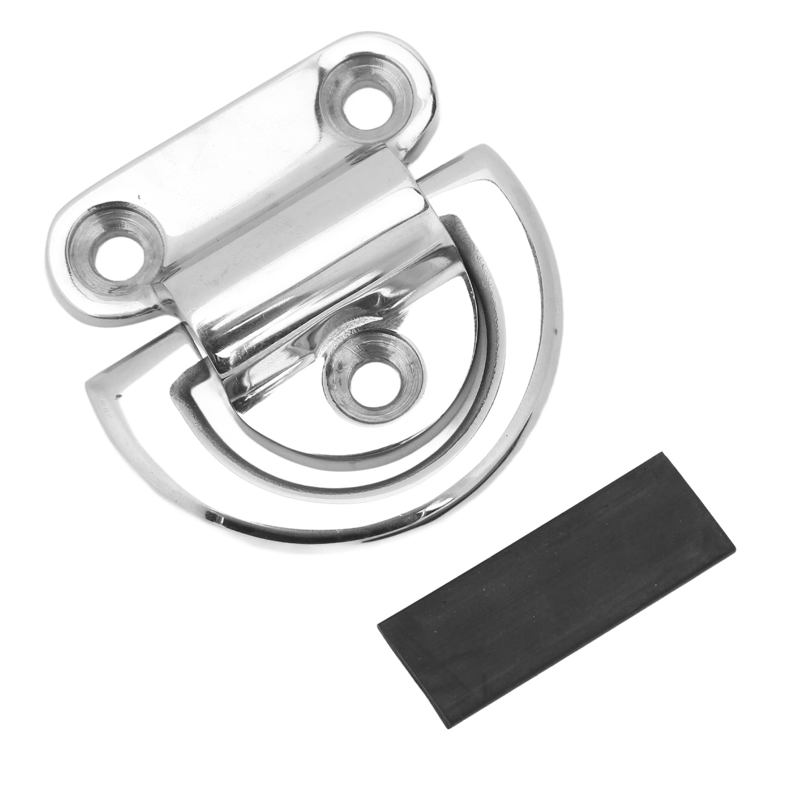 4 Sets Marine Folding Pad Eye Replacement - Stainless Steel D-Ring Deck Hardware For Yacht & Boat