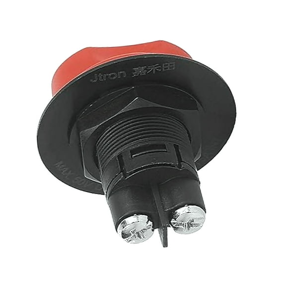 Waterproof Battery Disconnect Switch 22mm Installation, 12-50V, 50A Capacity for Vehicles and Boats