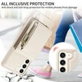 thumbnail image 6 of Dteck for Samsung Galaxy S21+ Plus Case with RFID Blocking Card Holder, Galaxy S21 Plus Crossbody Wallet Case Shockproof Purse PU Leather Protective Back Cover 6.6 Inch,White, 6 of 9