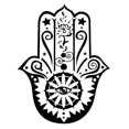 thumbnail image 1 of Palm Mandala patrones etiqueta de la pared PVC extraíble calcomanía de pared sala de estar dormitorio papel tapiz decorativo tholdsy HA6593-02B, 1 of 4