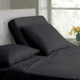 thumbnail image 3 of 4 PCs Flex Head King Sheets Sets for Adjustable Beds 100% Giza Cotton Slate Grey, Split King 34",15-18 inch Deep, 3 of 7