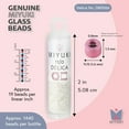 thumbnail image 3 of Miyuki Delica Seed Beads – Size 11/0 (1.6 mm), DB0066, Lined White AB, 7.2g, Approx. 1440 Beads, 3 of 7