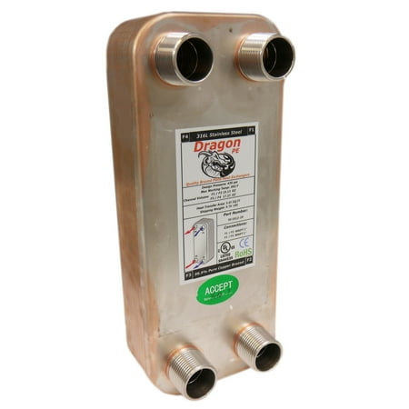 

20 Brazed Plate Heat Exchanger 40 000 BTU