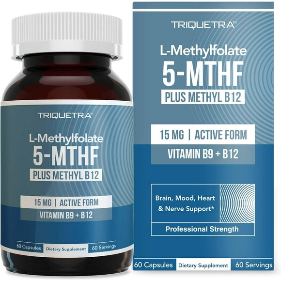 Triquetra Health L-methylfolate 5-mthf Plus Methyl B12 60cap