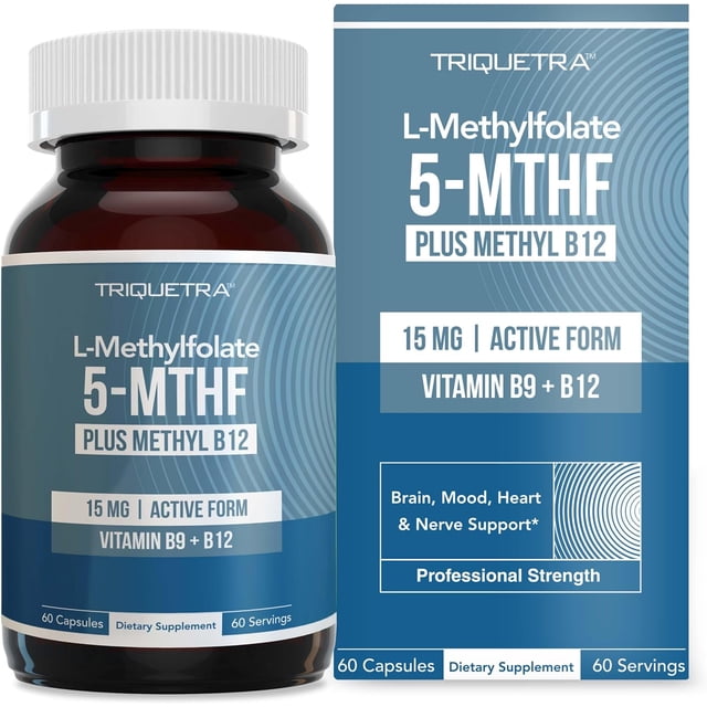 Triquetra Health L-methylfolate 5-mthf Plus Methyl B12 60cap