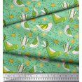 thumbnail image 3 of Soimoi Rayon Fabric Floral & Bird Cartoon Print Fabric by Yard 56 Inch Wide, 3 of 3