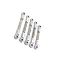 thumbnail image 2 of fastboy 5 Pieces 1/10 Scale RC Car Steering Linkages Model Vehicle Pull Rods Toy Repair Upgrade Modified Replacement for JLB JR Silver, 2 of 6