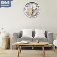 thumbnail image 3 of Reloj de Pared Con Diseño De Flores Análogo Plástico 30 cm blanco Mediano, 3 of 7