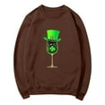 thumbnail image 7 of successthop St.Patricks Day Sweatshirt&nbsp;Womens Wine Casual Crewneck Pullover Top Streetwear Long Sleeve Vacation Clothes, 7 of 7