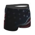 thumbnail image 2 of Rateoe American Flag Waving Print Mens Boxer Briefs Poly Spandex Performance Boxer Briefs Underwear Hem Boxer Briefs - XX-Large, 2 of 8