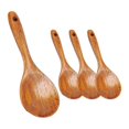 thumbnail image 2 of 4 Pieces Wood Spoons 21.5cm Wooden Rice Paddle Versatile Serving Spoon Non Stick Heat Cooking Spoon, 2 of 5