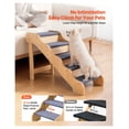 thumbnail image 2 of Wood Dog Stairs 5 Step, Pet Stairs for High Bed Sofa, 150lbs Capacity, Non-Slip Climb Aid for Small Medium Large Dogs Cats, Senior Pets, 2 of 9