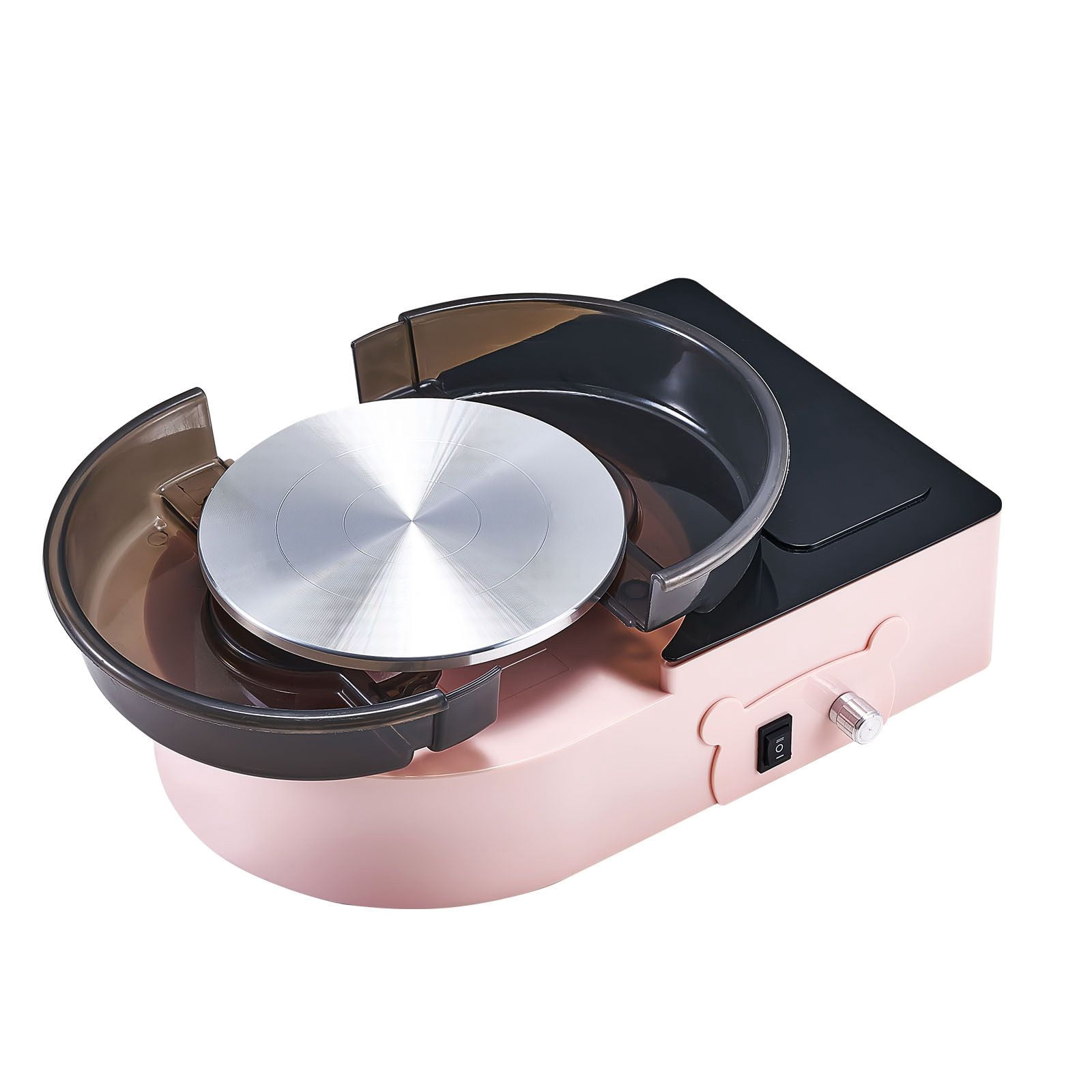 6-Inch Mini Pottery Wheel with Forward and Reverse Rotation,Adjustable Speed,Electric Clay Tool Kit for Kids and Adults,Pink