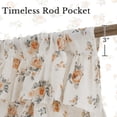 thumbnail image 4 of NICETOWN Ruffled Valance Curtain for Window, Linen Floral Valance Shabby Chic Small Window Treatment for Kitchen, Farmhouse Light Filtering Rod Pocket Valance Curtains, Yellow, 52"x18", 1 Panel, 4 of 10