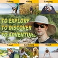 thumbnail image 7 of 【UPF50+Waterproof Wide-Brim】 Sun-Hat Fishing-Hat for Safari Hiking Beach Garden, 7 of 7