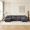 Dark Gray, variant on LOYALICE 56" Oversized Modular Corduroy Accent Chair & Ottoman Set, Deep Seat Upholstered Sofa, Comfy Small Space Furniture for Living Room, Beige