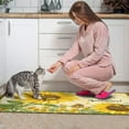 thumbnail image 4 of 2 Piece Sunflower Flowers on Yellow Background Rug Kitchen Rug Set, Decor Kitchen Rugs, Absorbent Non-Slip Washable Floor Mats, Home Indoor Runner Rugs 17"x47"+17"x30", 4 of 7