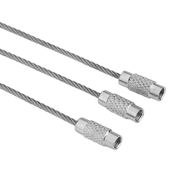 Anillo De Llave De Cable De 20 Piezas, Anillo De Llave De Alambre De Acero Inoxidable Fácil De Acero Para Colgar Etiquetas De Identificación O Etiquetas De Equipaje
