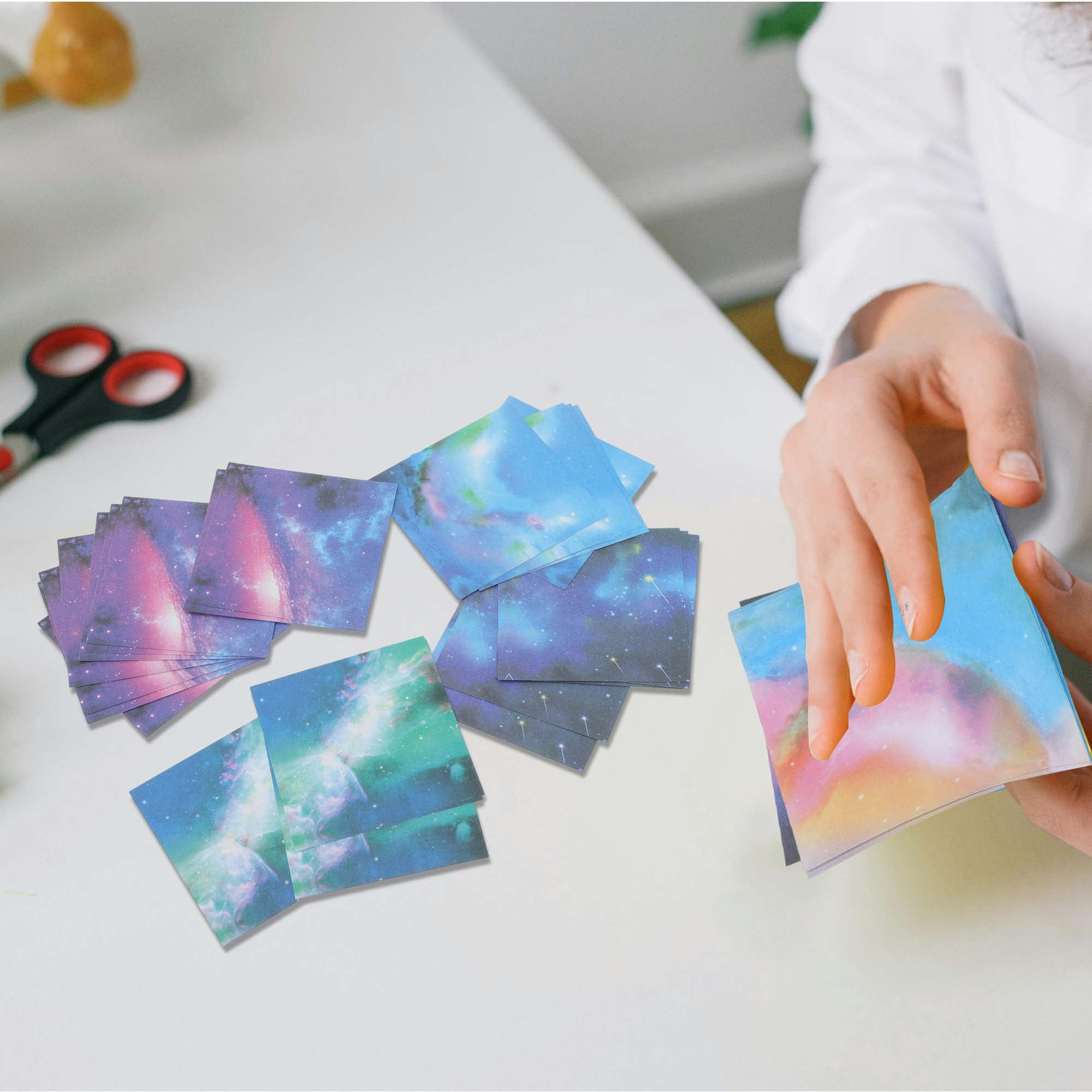 Unique Bargains 240Pcs Double-Sided Origami Paper for DIY Arts Yellow