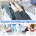 thumbnail image 3 of KingPavonini 4-Height Adjustable Leg Elevation Pillows for After Surgery with Ergonomic Curve, Memory Foam Leg Support Pillow for Legs, Wedge Pillow for Sleeping, Rest (Double Leg), 3 of 10