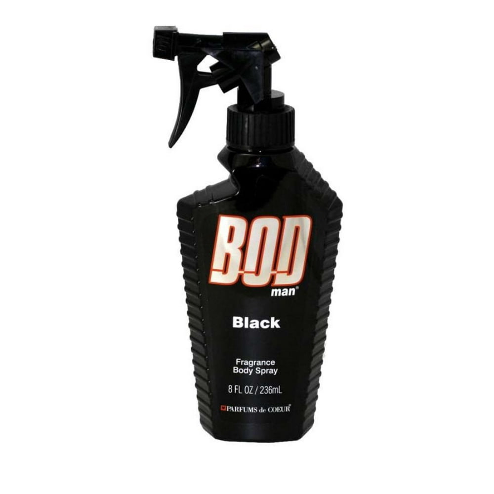BOD Man Black Unisex Body Spray, 8 Oz