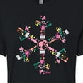 thumbnail image 3 of Barbie - Holiday & Christmas - Iconic Barbie Icon Snowflake - Juniors Cropped Cotton Blend T-Shirt, 3 of 5
