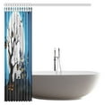 thumbnail image 2 of MYPOP Happy Halloween Shower Curtain, Halloween Night with Pumpkins Castle and Full Moon Fabric Bathroom Decor Set with Hooks, 66 X 72 Inches, 2 of 2