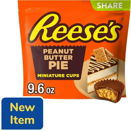 Reeses Peanut Butter Pie Minature Cups Candy Bag - 9.6 oz