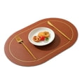 thumbnail image 2 of Insonorisation Ovale Set de Table, 2pcs Cuir Ovale Repas en Cuir Ovale Repas Tapis Alimentaire en Cuir Alimentaire Atteindre Plus, 2 of 10