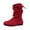 Red, variant on Fashion Suede Ankle Boots With Rear Lace Up Design Comfortable Casual Footwear Ideal For Autumn Winter