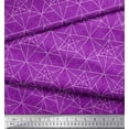 thumbnail image 3 of Soimoi Purple Cotton Duck Fabric Star Tetrahedron Geometric Decor Fabric Printed Yard 42 Inch Wide, 3 of 3