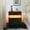 Walnut Particle Board, variant on LED Nightstands, 3 Wood Drawer Dresser for Bedroom, End Table with Acrylic Board, Modern Night Stand, RGB LED Bedside Tables for Bedroom, Living Room Bedside Furniture, End Side Table