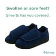 thumbnail image 6 of Silverts Adaptive Slippers, Easy Close - Women, Navy Blue, Size 7, 2X Wide, 1 Ct, 6 of 9