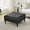 Black, variant on BRILHAMEZ 31" Button Tufted Linen Upholstered Square Storage Ottoman with High-Density Foam Padding for Living Room & Bedroom, Brown