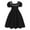 Black, variant on Mercatoo 8 to 12 Years Child Girl Square Neck Bubble Short Sleeve Dress Daug𝐡ter's 𝐅ancy Thanksgiving Christmas Dresses