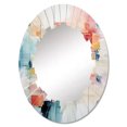 thumbnail image 2 of Designart "composition Rhythms II" Abstract Round Wall Mirror - Modern Oval Printed Decorative Oversized Mirror - Multiple Color Options, 2 of 4